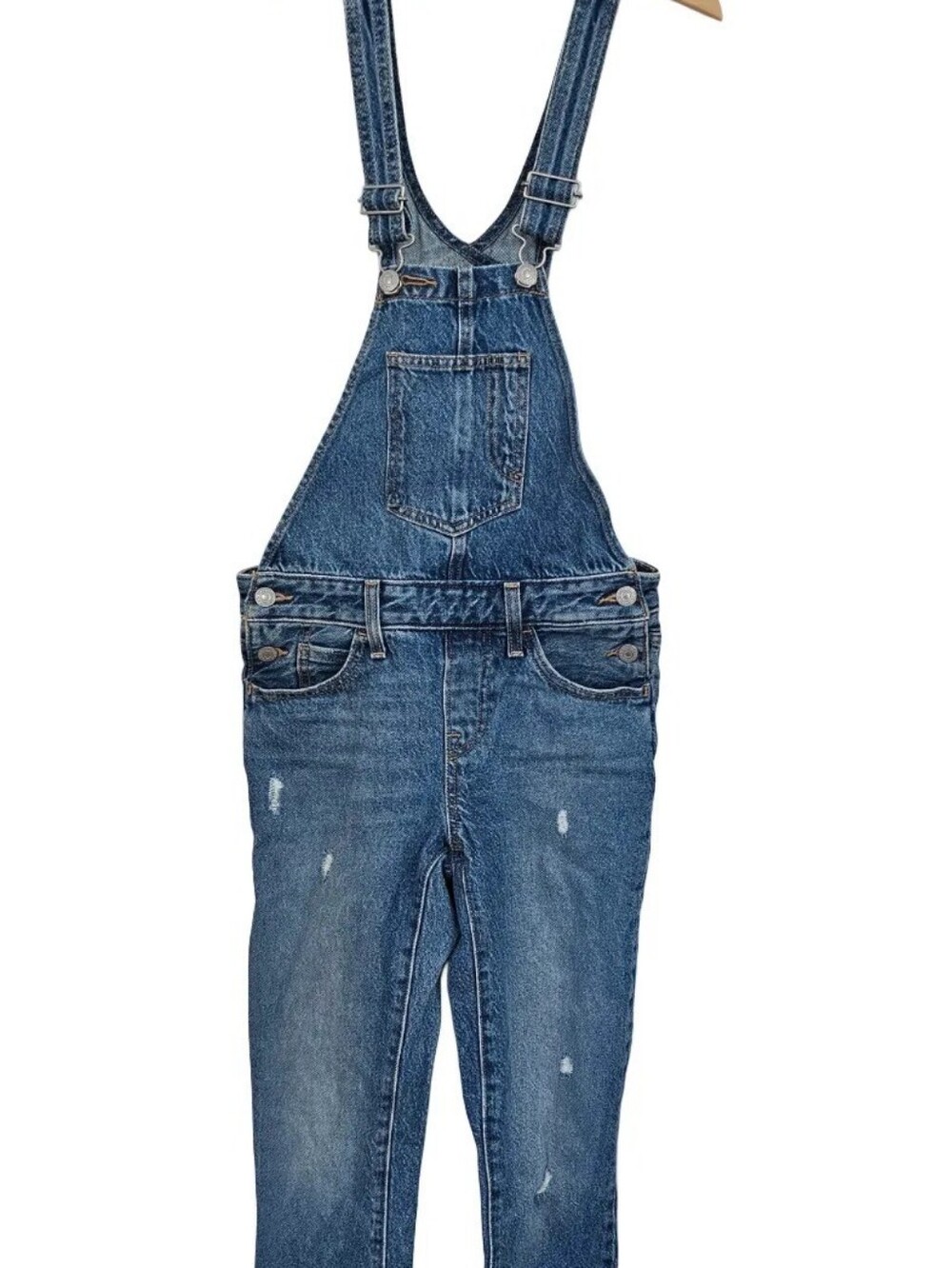 Levi’s Women’s XXS Denim Overalls Distressed Skinny Medium Wash